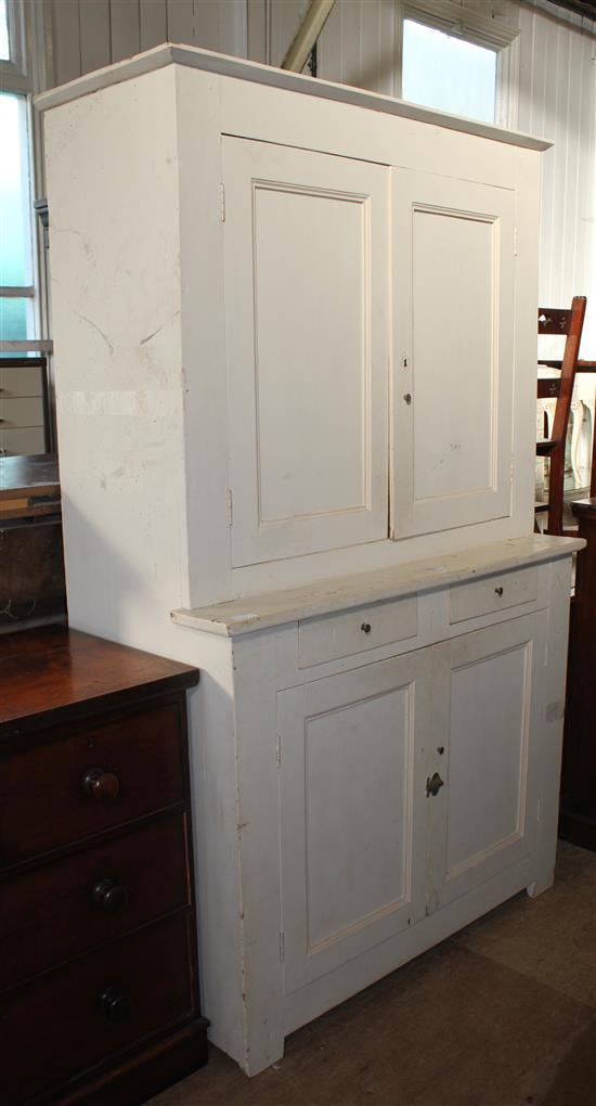 Painted pine double cabinet
